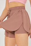 Two In One Drawstring Skort: Black-151767 / M