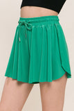 Two In One Drawstring Skort: Black-151767 / M