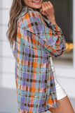 Women Plaid Print Loose Fit Long Sleeve Shirt | S-2XL: As shown-1 / Missy / XL