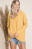 V Neck knit top-Hunter Green