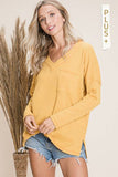 V Neck knit top-Hunter Green