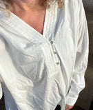 Roll up sleeve button down top