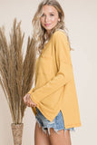 V Neck knit top-Hunter Green