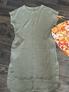Waffle Texture T-Shirt Dress