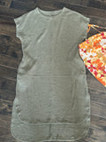 Waffle Texture T-Shirt Dress