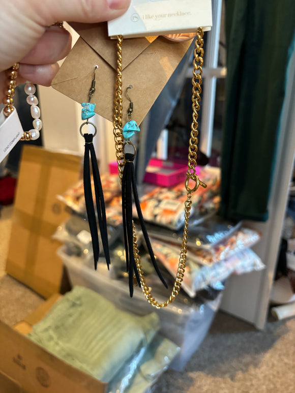 Western suede danglers