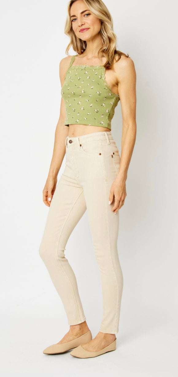 High waist tummy control skinnies
