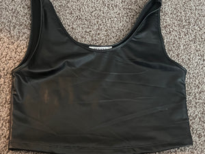 Pleather crop