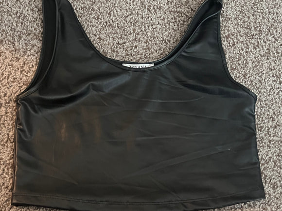 Pleather crop