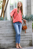 WASHED SHORT SLEEVE TOP: L / ASH BLACK-150456