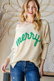LONG SLEEVE LOOSE FIT TOP PLUS SIZE: HUNTER GREEN / 3X