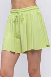Two In One Drawstring Skort: Black-151767 / M