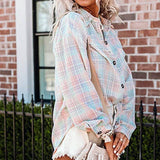 Pink Plaid Button Down Top: 2X / Pink