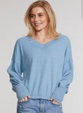 V cut bubble sleeve top