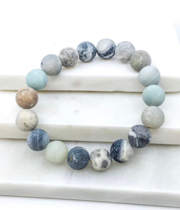 Semi Precious Stone Stackable Bracelet