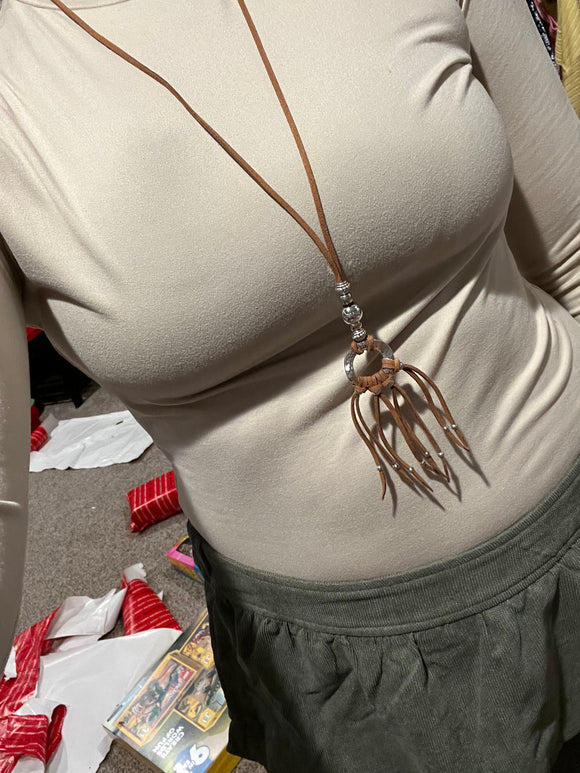 Suede Drop Necklace