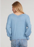 V cut bubble sleeve top