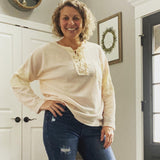 Tie up waffle pocket top