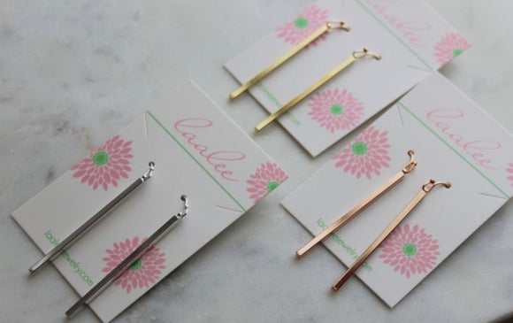 Vertical bar earrings