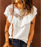 Ruffled short sleeve top