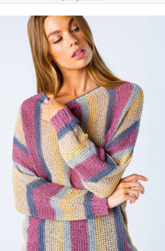 Dolman Striped Sweater