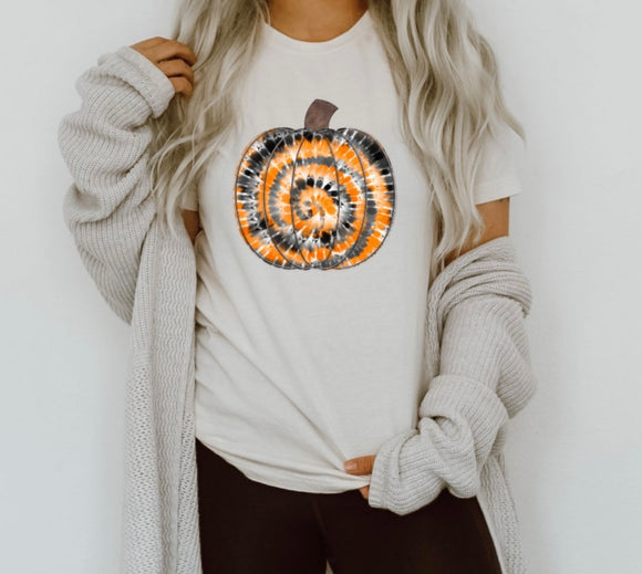 Tie Dye Pumpkin tee