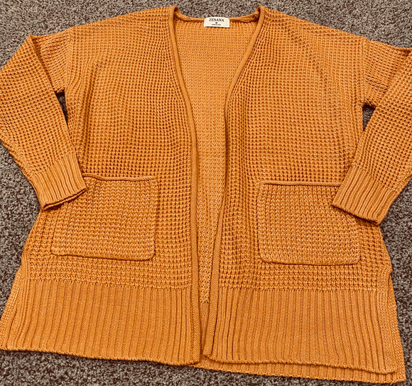 Waffle knit Cardi