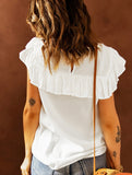 Ruffled short sleeve top
