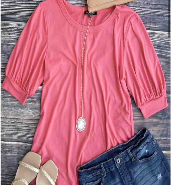 Puff sleeve top