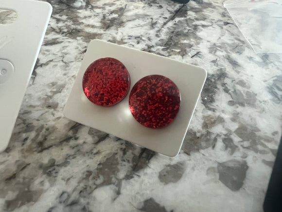 sparkled post earrings