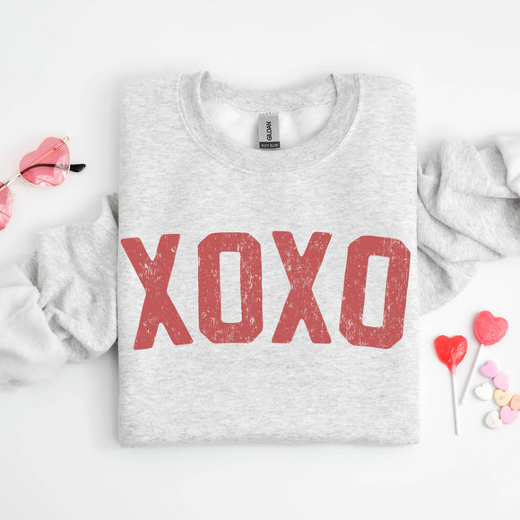 XOXO Crewneck Sweatshirt, Valentine's Day Shirt: X-Large