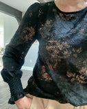 Burnout lace top