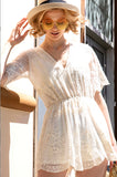 Floral Lace Scallop Edge Romper
