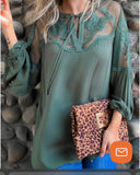 Floral lace blouse