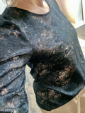Burnout lace top