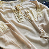 Tie up waffle pocket top