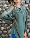 Floral lace blouse