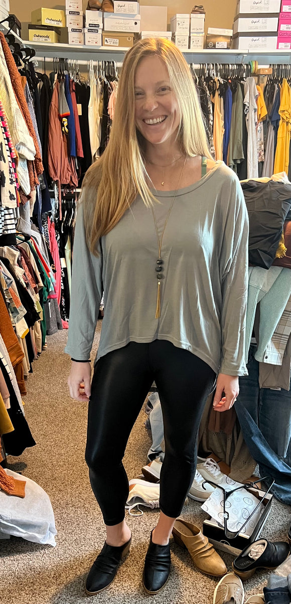 Hi/low dolman top