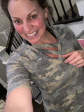 Cutout Camo top