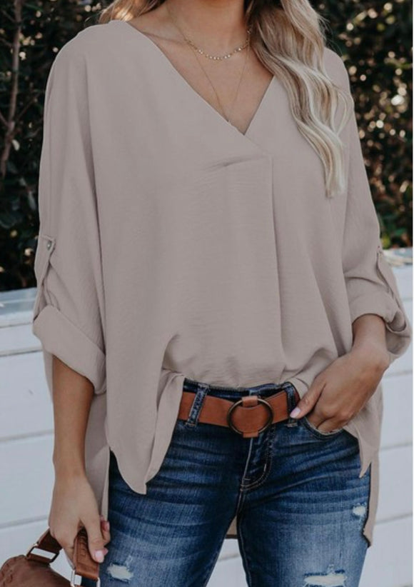 Woven pleat top