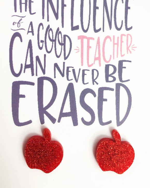 Teacher Apple Studs