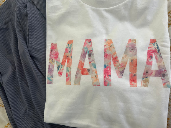 Floral MAMA tee