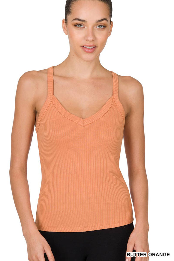 '...._ 42POPS RIBBED CROP CAMI