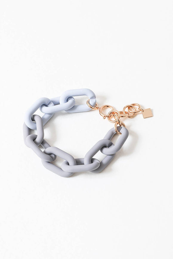 Two-Tone Chunky Linked Chain Bracelet