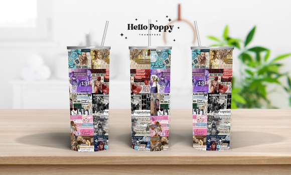 Taylor Swift 20 oz Stainless Tumbler - Eras Collage